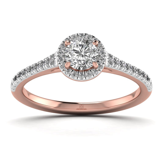 50 Pointer Centre Lab Grown Solitaire Round Diamond Engagement Ring