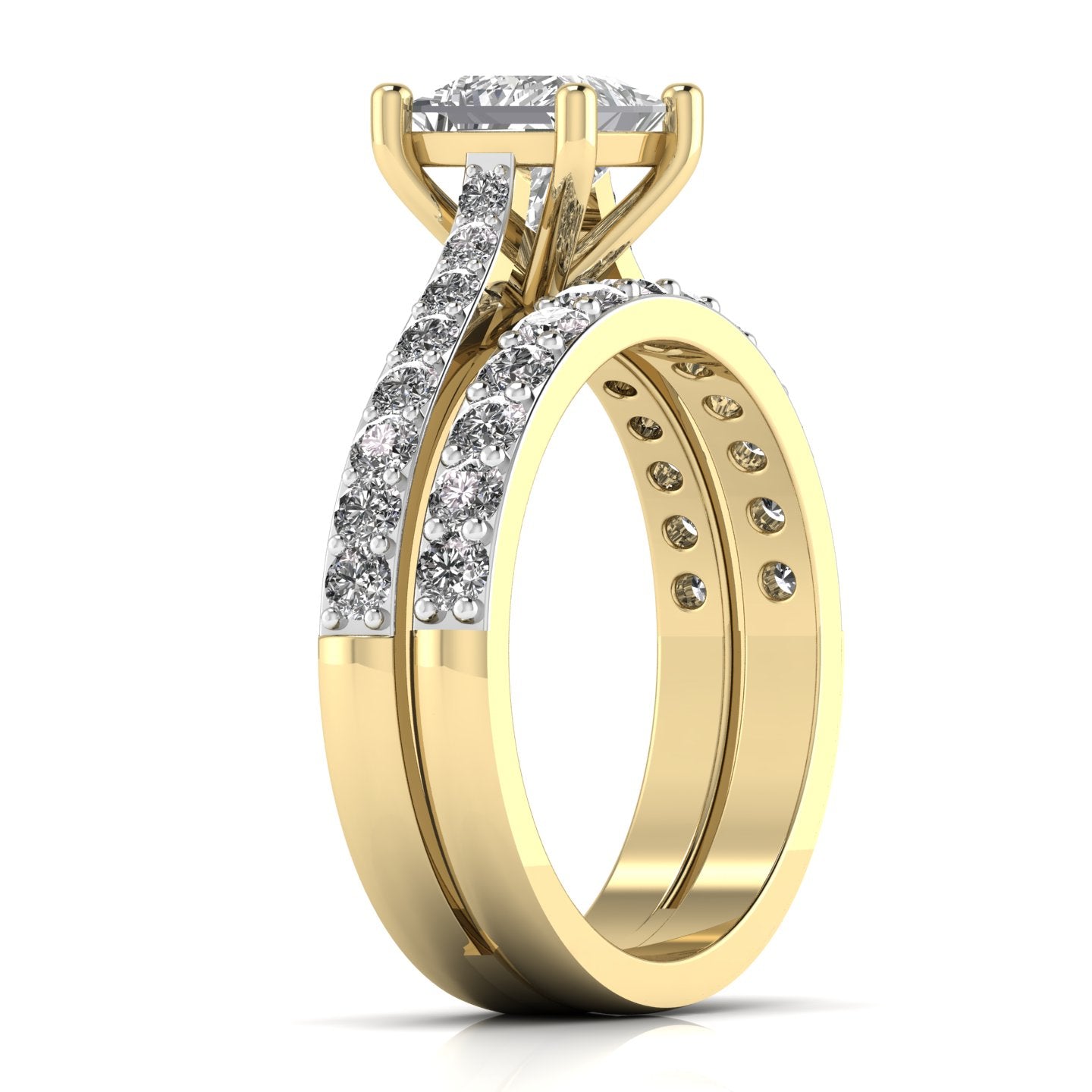 Princess Solitaire Band Ring