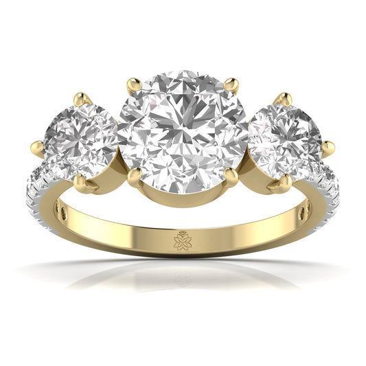 2 Carat Three Stone Classic Ring