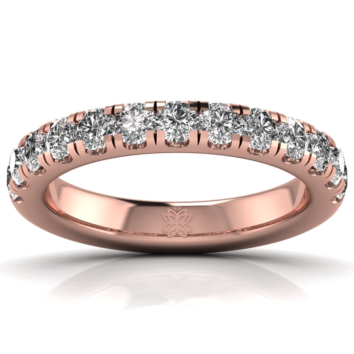 1 Carat Classic Round Cut Band Ring