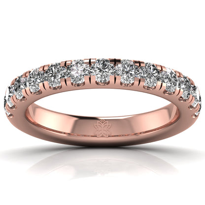 1 Carat Classic Round Cut Band Ring