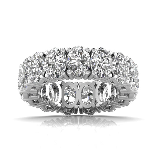 Oval Diamond Channel Setting Eternal Ring