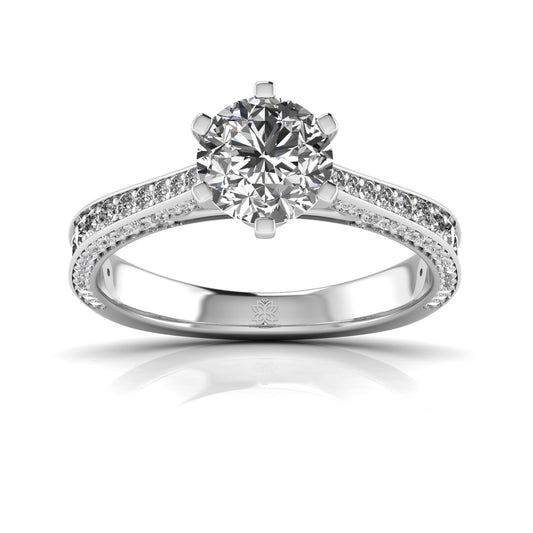 1.25 Carat Round Cut Solitaire Diamond Engagement Ring