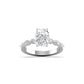 Modern Oval Diamond Ring with Marquise Accents