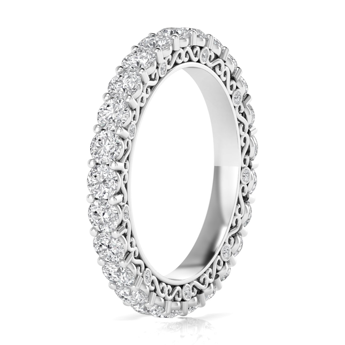 2.25 Carats Round Cut Eternity Ring