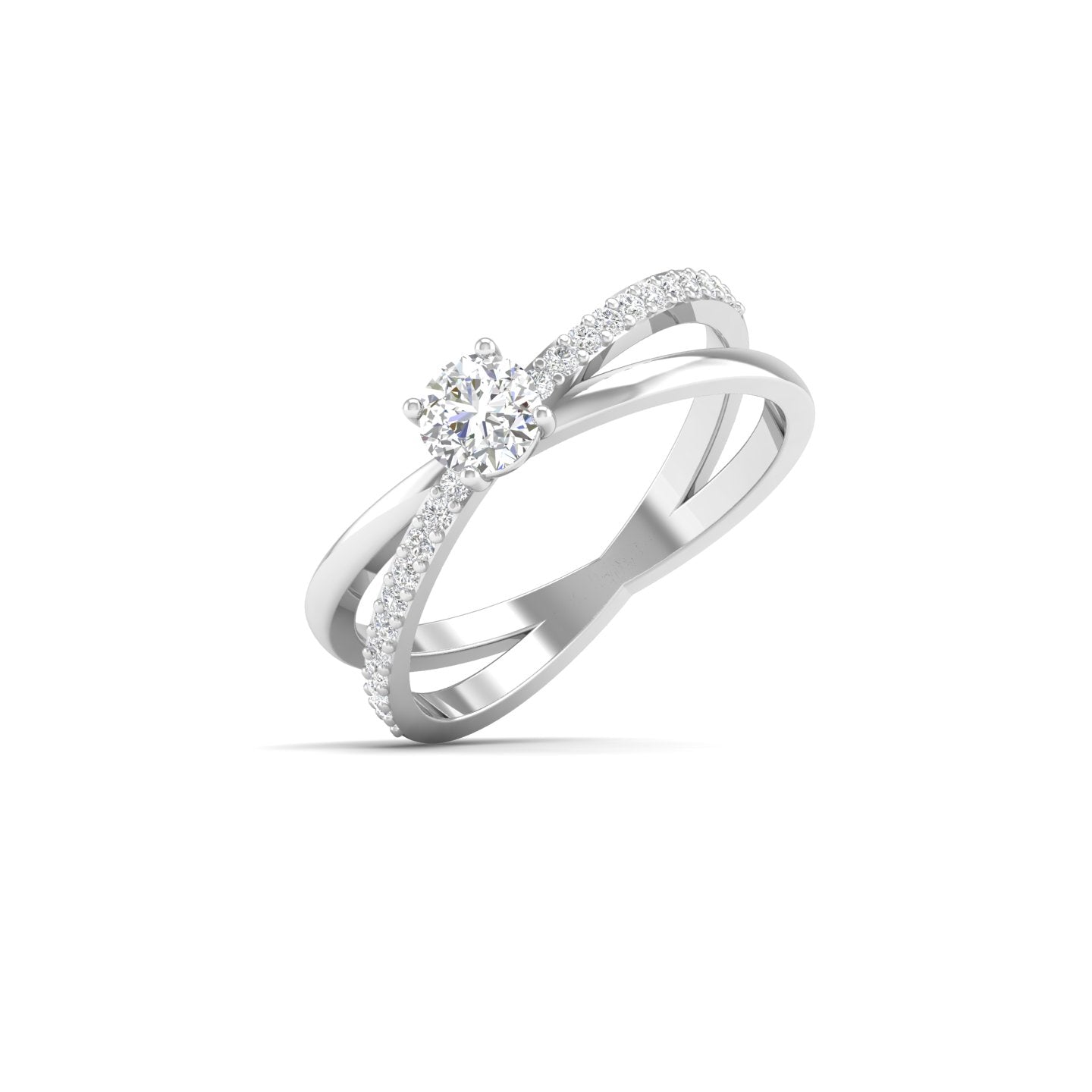 Engagement Ring with Brilliant-Cut Solitaire Diamond