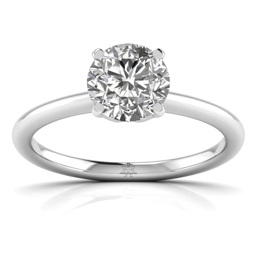 Round Cut Solitaire Diamond Crush Ring