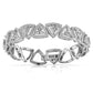 7.2 Carat Trillion Shape Diamonds & Round Cut Side Diamonds Bracelet