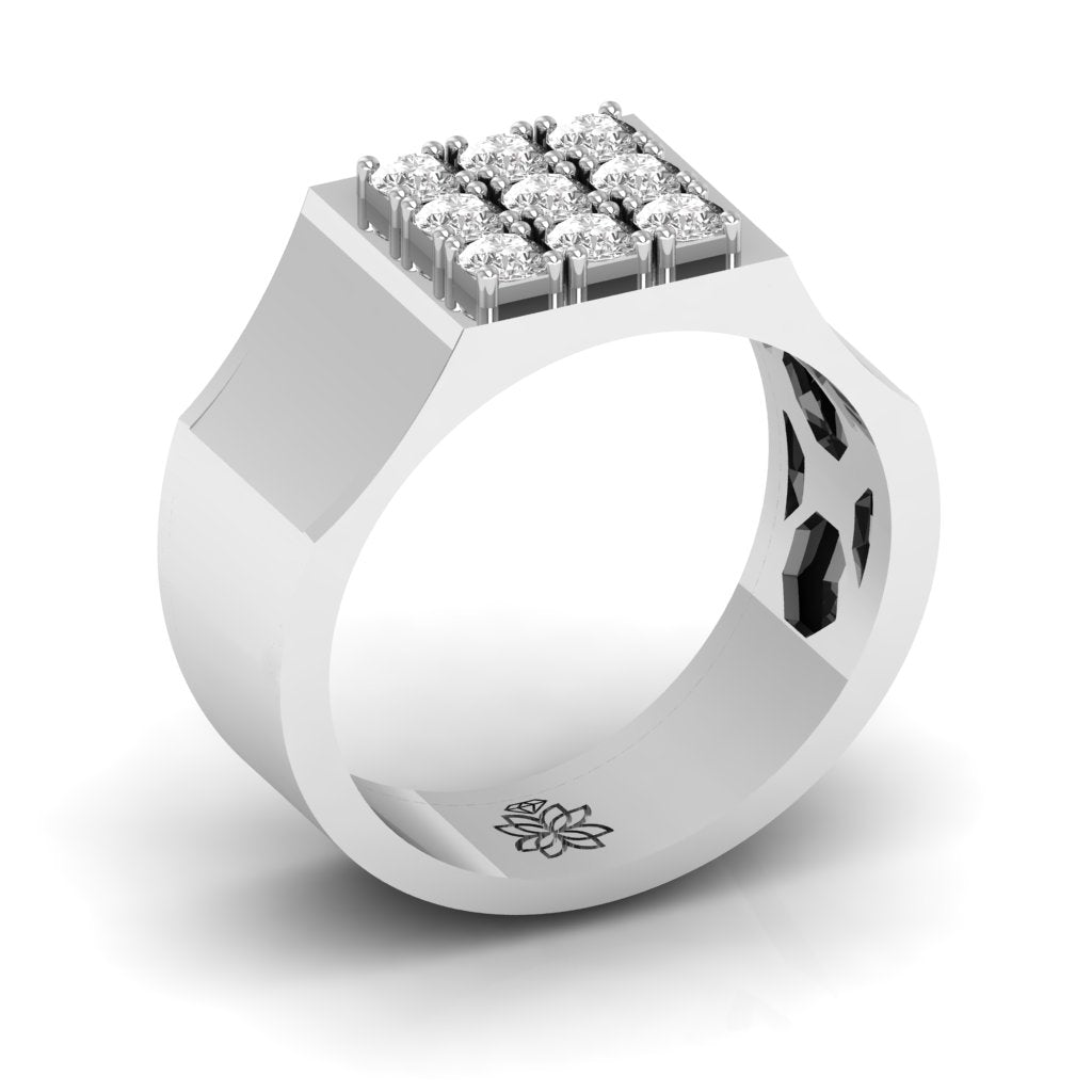 Urban Diamond Grid Ring