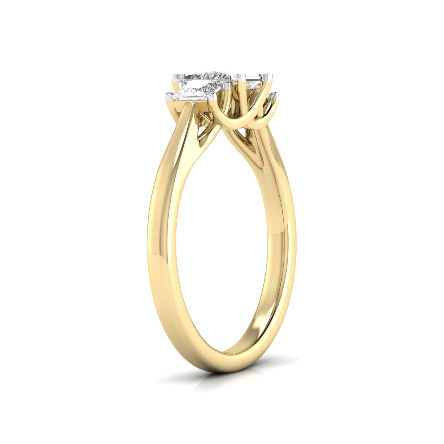 Classic Crescent Diamond Ring