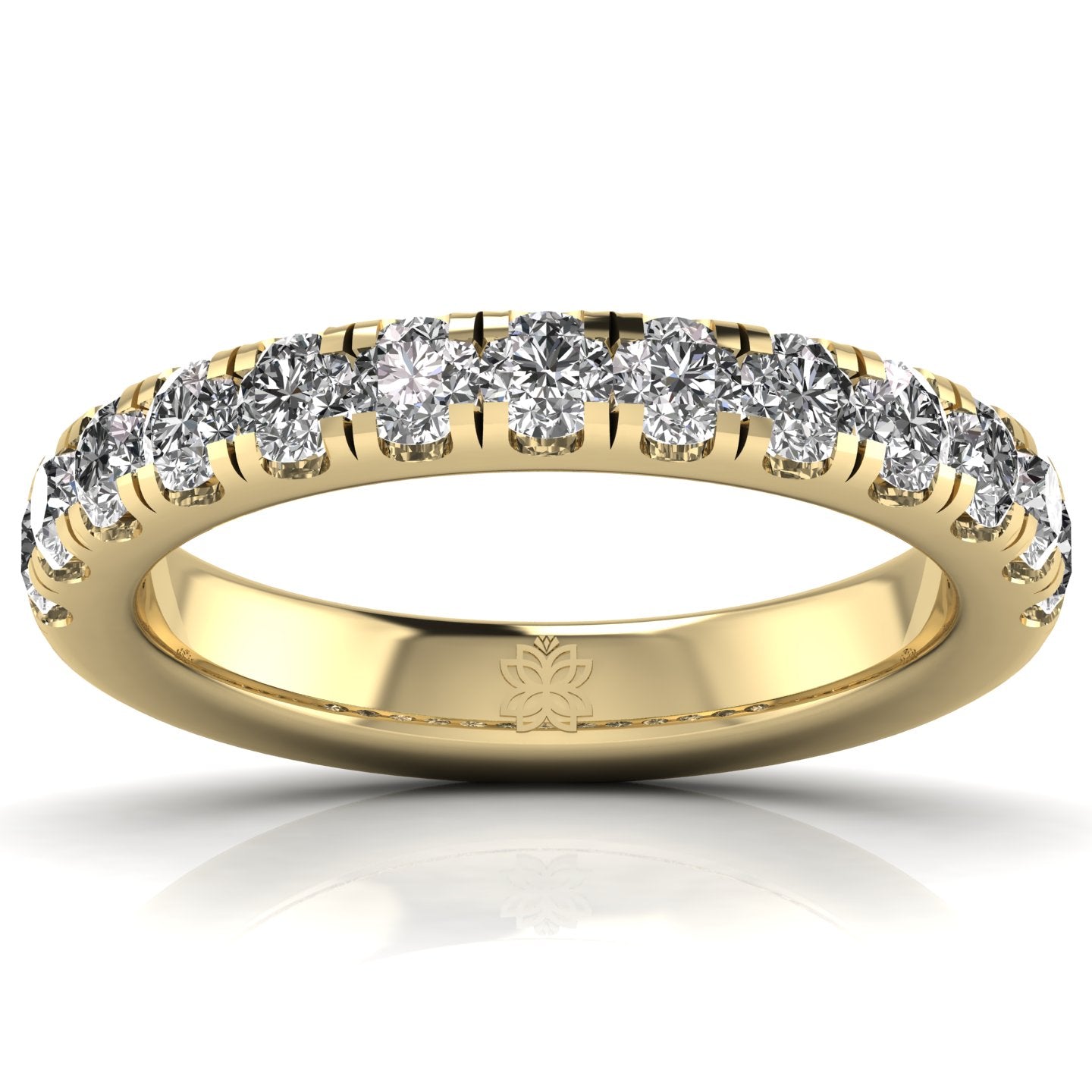 1 Carat Classic Round Cut Band Ring