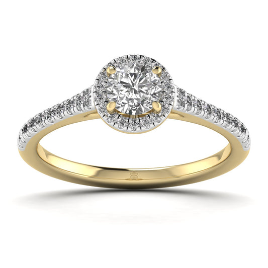 50 Pointer Centre Lab Grown Solitaire Round Diamond Engagement Ring