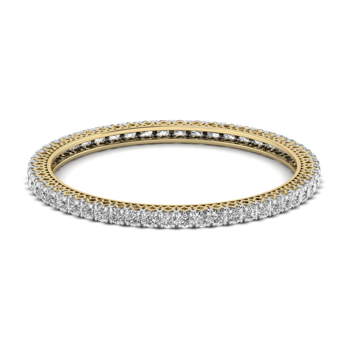 26 Carat Round Cut Diamonds Pair of Bangle