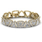 7.2 Carat Trillion Shape Diamonds & Round Cut Side Diamonds Bracelet