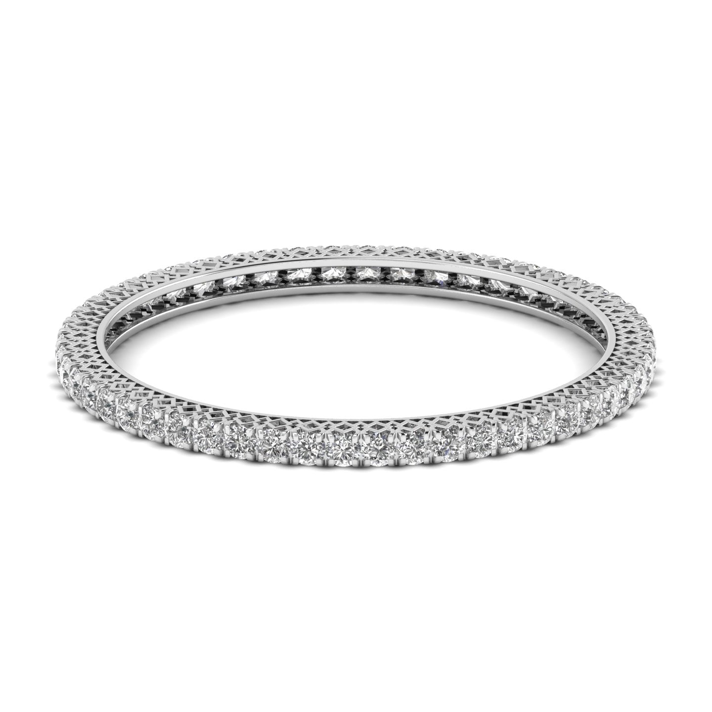 26 Carat Round Cut Diamonds Pair of Bangle