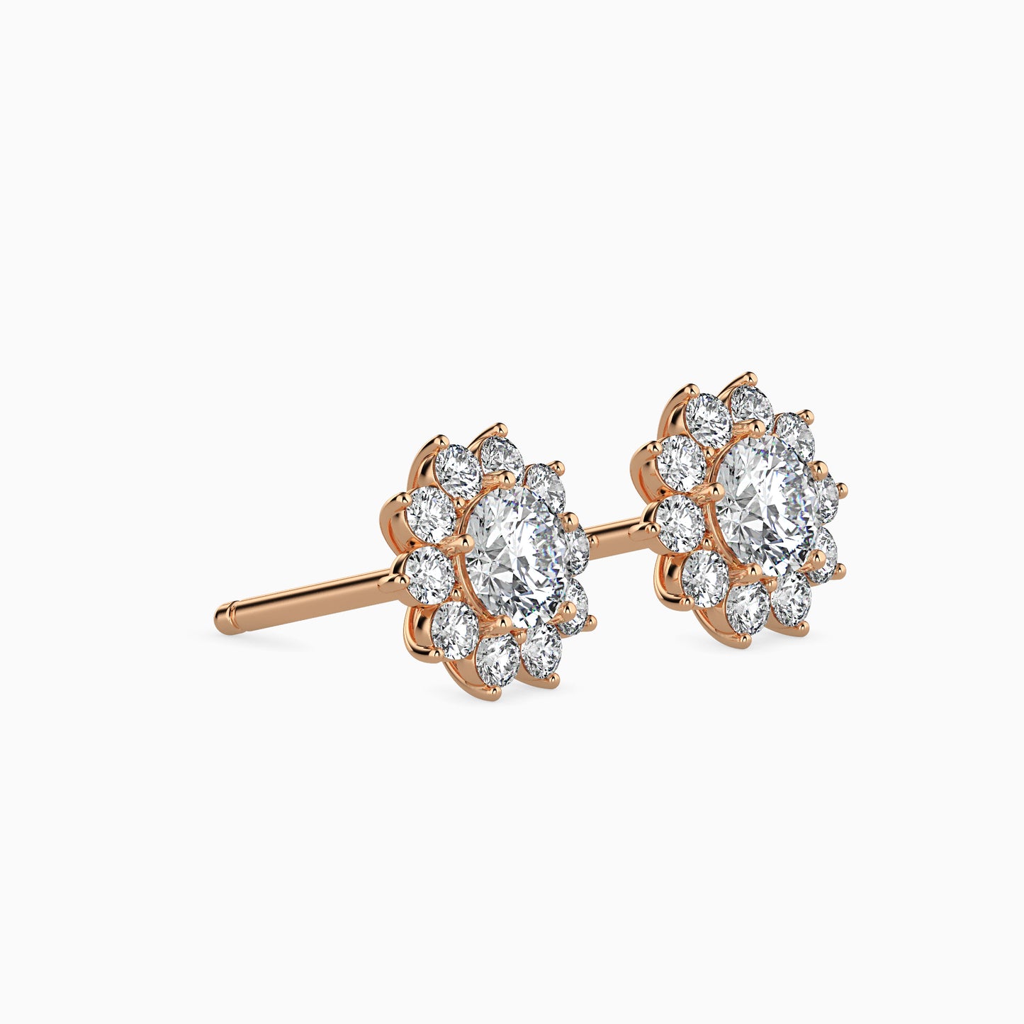 Cluster Setting Stud Flower Earring