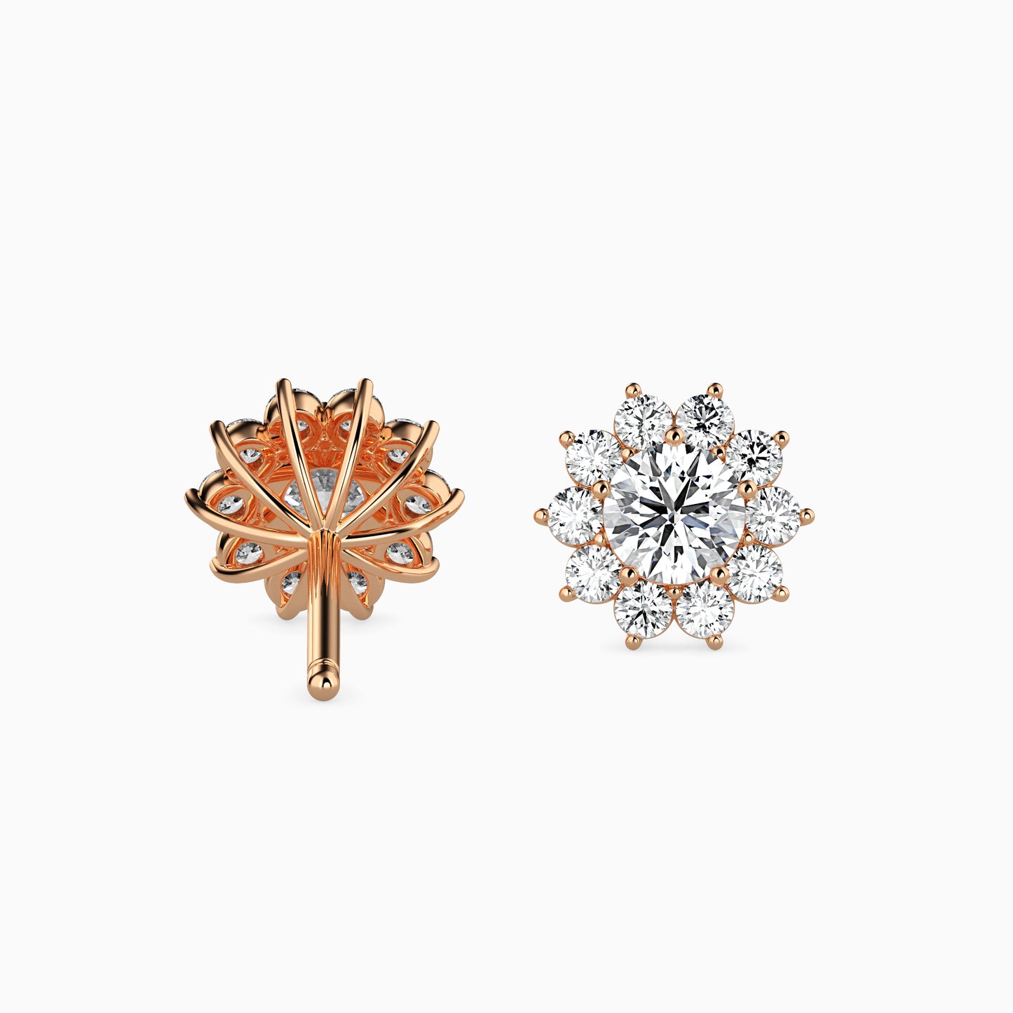 Cluster Setting Stud Flower Earring