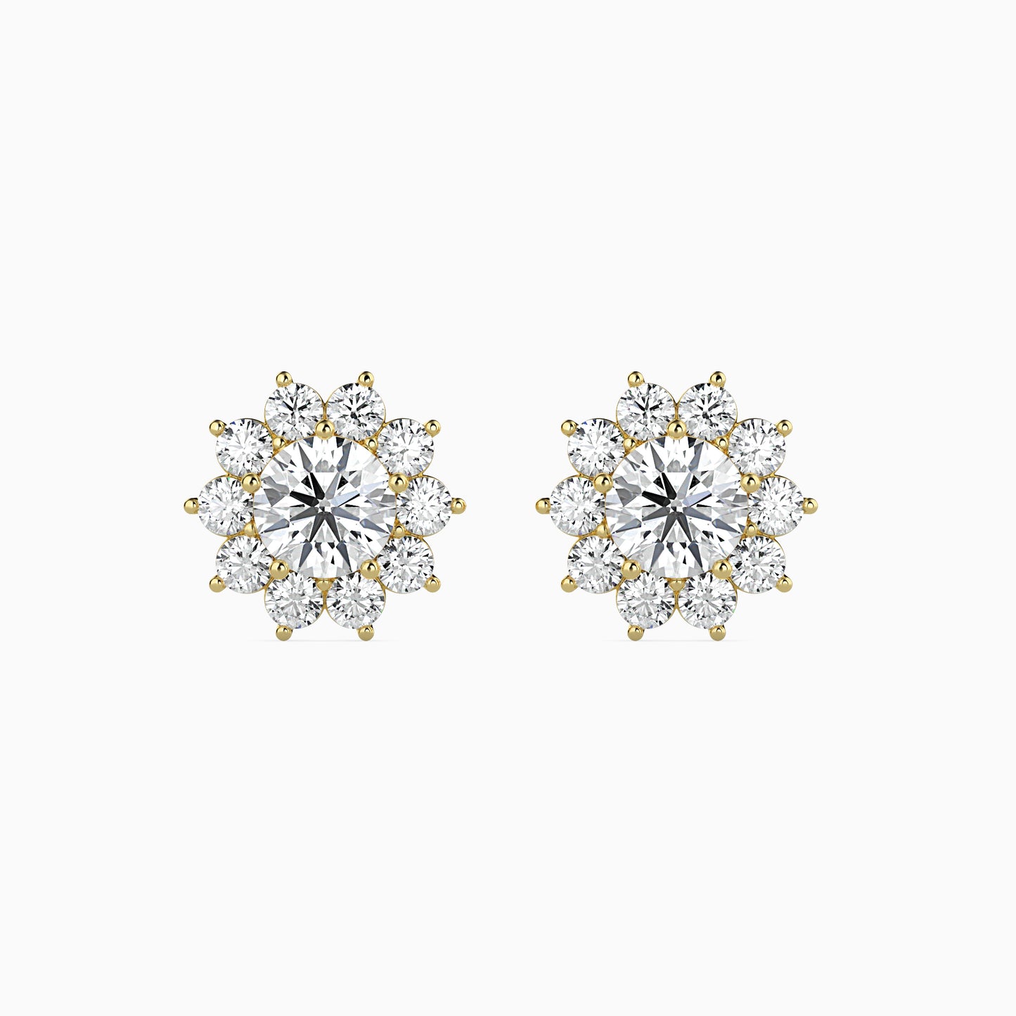 Cluster Setting Stud Flower Earring