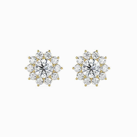 Cluster Setting Stud Flower Earring