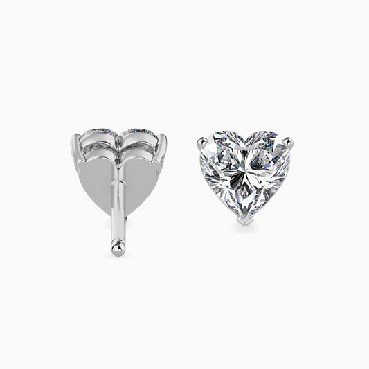 0.25 Carat Heart Shape Diamonds Stud Earring