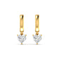 1.03 Carats Each Heart Shape Diamonds Heartfelt Hoops Earrings