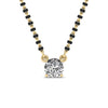 Single Solitaire 1.1 Carat Round Diamond Mangalsutra