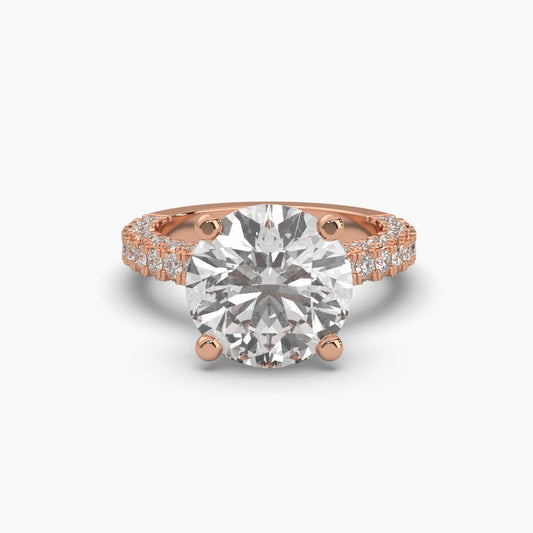 5 carat Solitaire Round Diamond Dynasty Ring