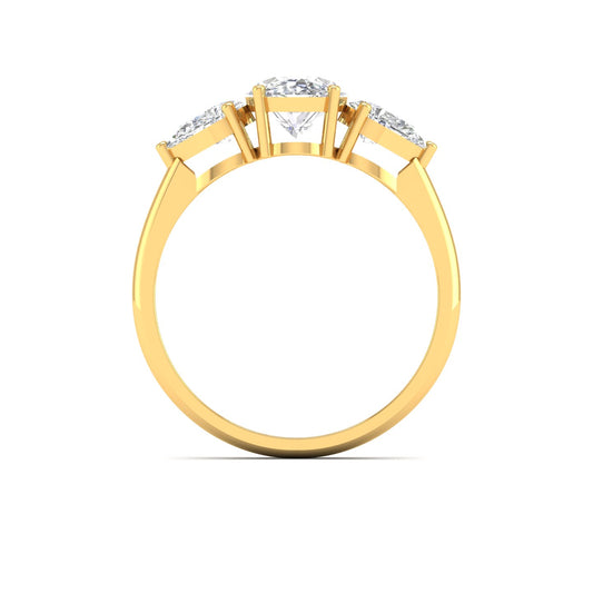 Elegant Three-Stone Diamond Engagement Ring