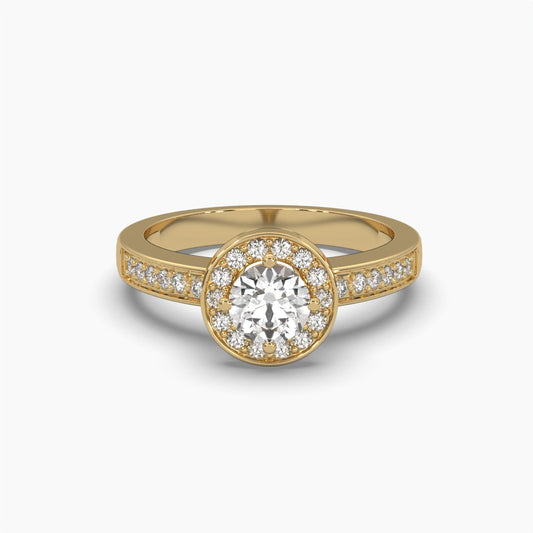 Casual Chic Solitaire Round Diamond Ring