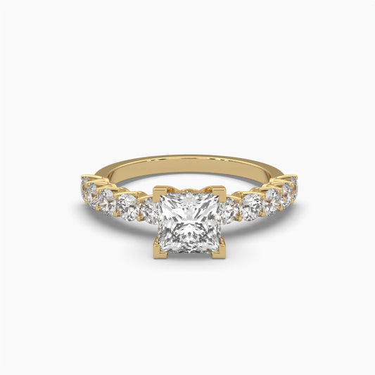 1.17 Carat Solitaire Diamond Princess Playfulness Ring