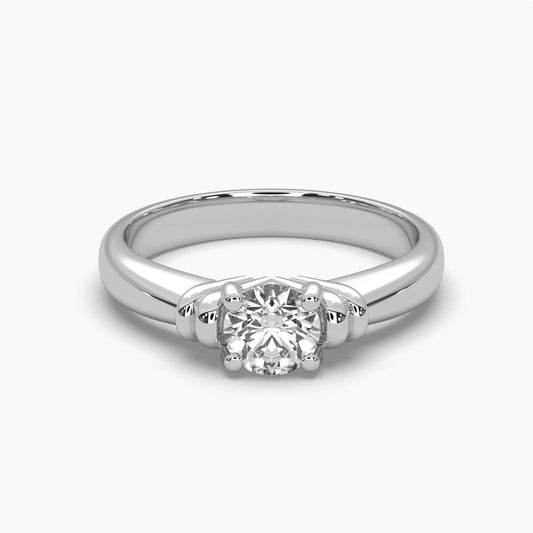 50 Pointer Round Cut Diamond Solitaire Ring