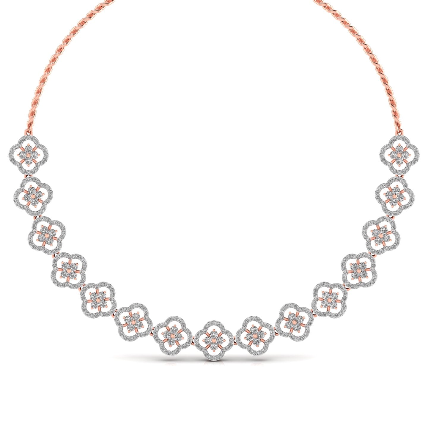 Garden Of Flowers Diamond Necklace