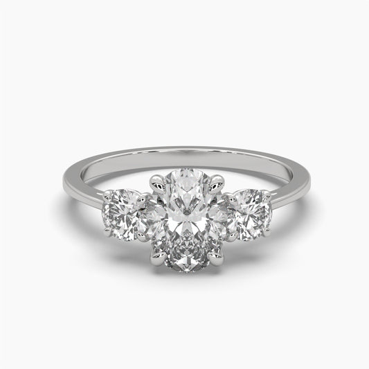 1.25 Carat Oval Shape Diamond Centre Solitaire Ring