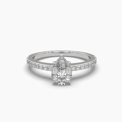 1.25 Carat Centre Solitaire Pear Shape Diamond Ring