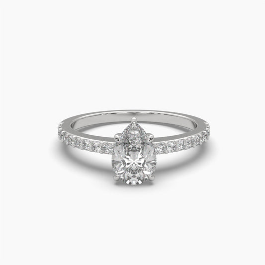 1.25 Carat Centre Solitaire Pear Shape Diamond Ring