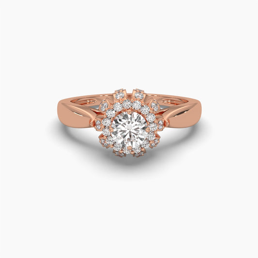 Custom Forever Brilliance Round Diamond Ring