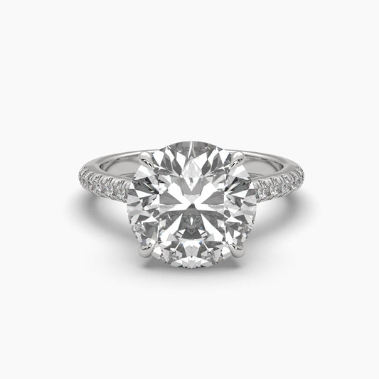 4.50 Carat Solitaire Diamond Round Royalty Ring