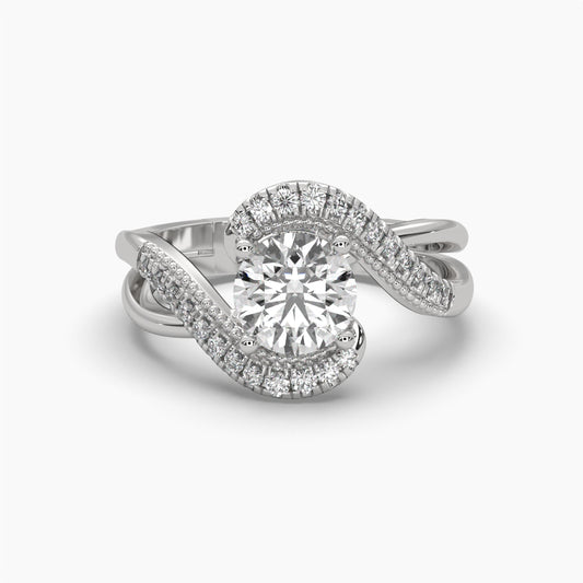 1.02 Carat Solitaire Round Diamond Twirling Delight Ring