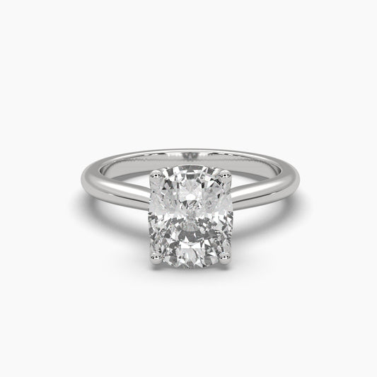 3.25 Carat Cushion Fancy Shape Solitaire Diamond Ring