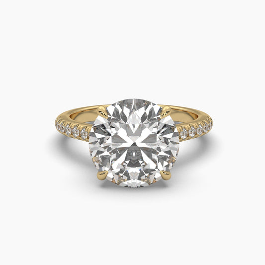 4.50 Carat Solitaire Diamond Round Royalty Ring