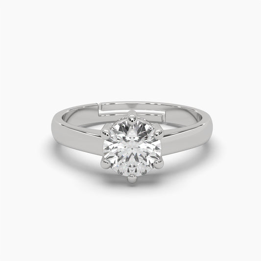 1 Carat Solitaire Round Cut Diamond Ring