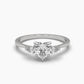 0.75 Carat Heart Shape Centre Solitaire Diamond Ring