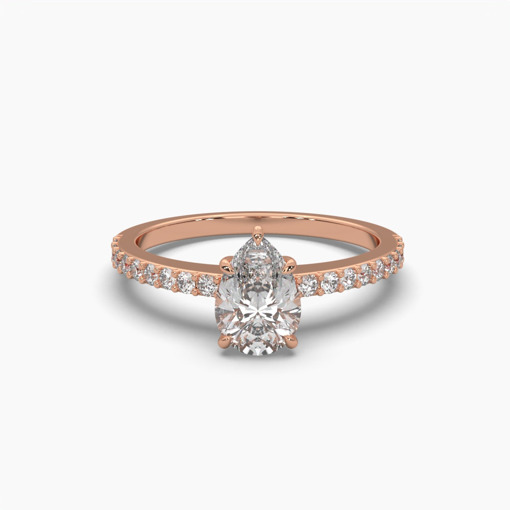 1.25 Carat Centre Solitaire Pear Shape Diamond Ring