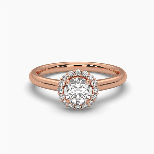 0.45 Pointer Round Solitaire Diamond Ring