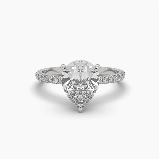 2 Carat Pear Elegance Diamond Ring