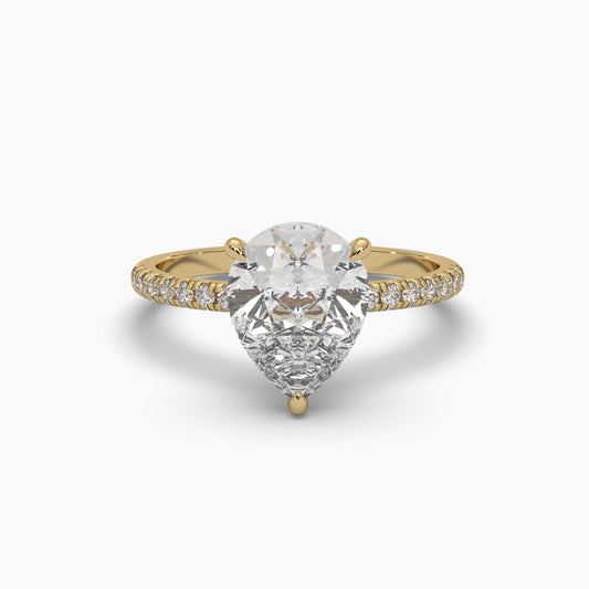 2 Carat Pear Elegance Diamond Ring