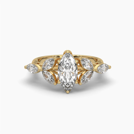 1.22 Carat Solitaire Diamond Marquise Marvel Ring