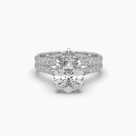 3 Carat Pear Shape Diamond Solitaire Ring