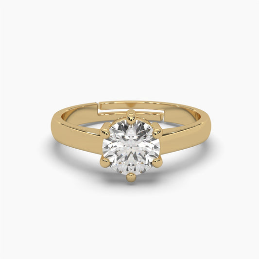 1 Carat Solitaire Round Cut Diamond Ring