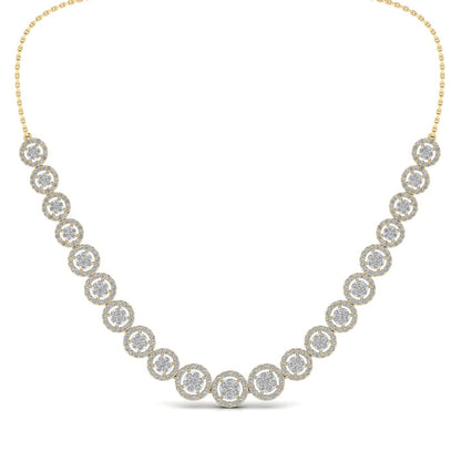 Gorgeous Concentric Studded Diamond Necklace